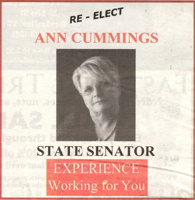 Ann Cummings print ad