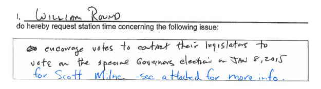 William Round FCC form