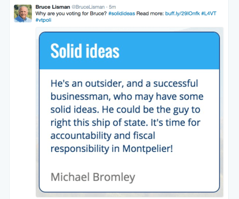 Embarrassing Bruce Lisman Tweet